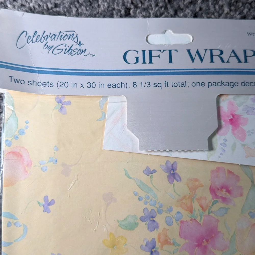 5/$25 VINTAGE Bridal Shower Wrapping Paper Floral Bouquet